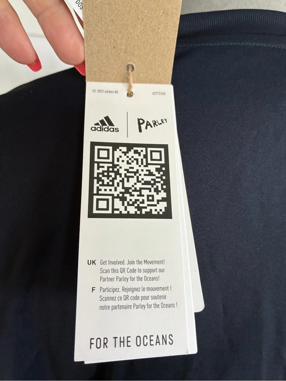 Adidas Parley Short-Sleeve Athletic Tee women’s Sz XL NWT/0241 - Picture 6 of 10